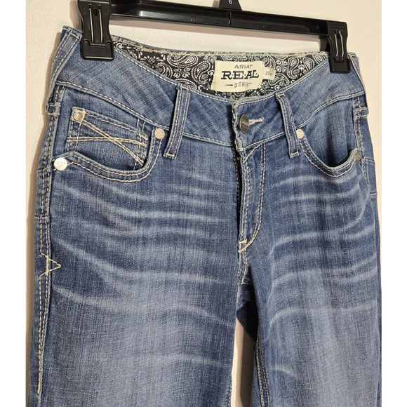 ARIAT Women's Real Allessandra Midrise Bootcut Blue Jeans 25 Regular Cowgirl - Picture 5 of 16